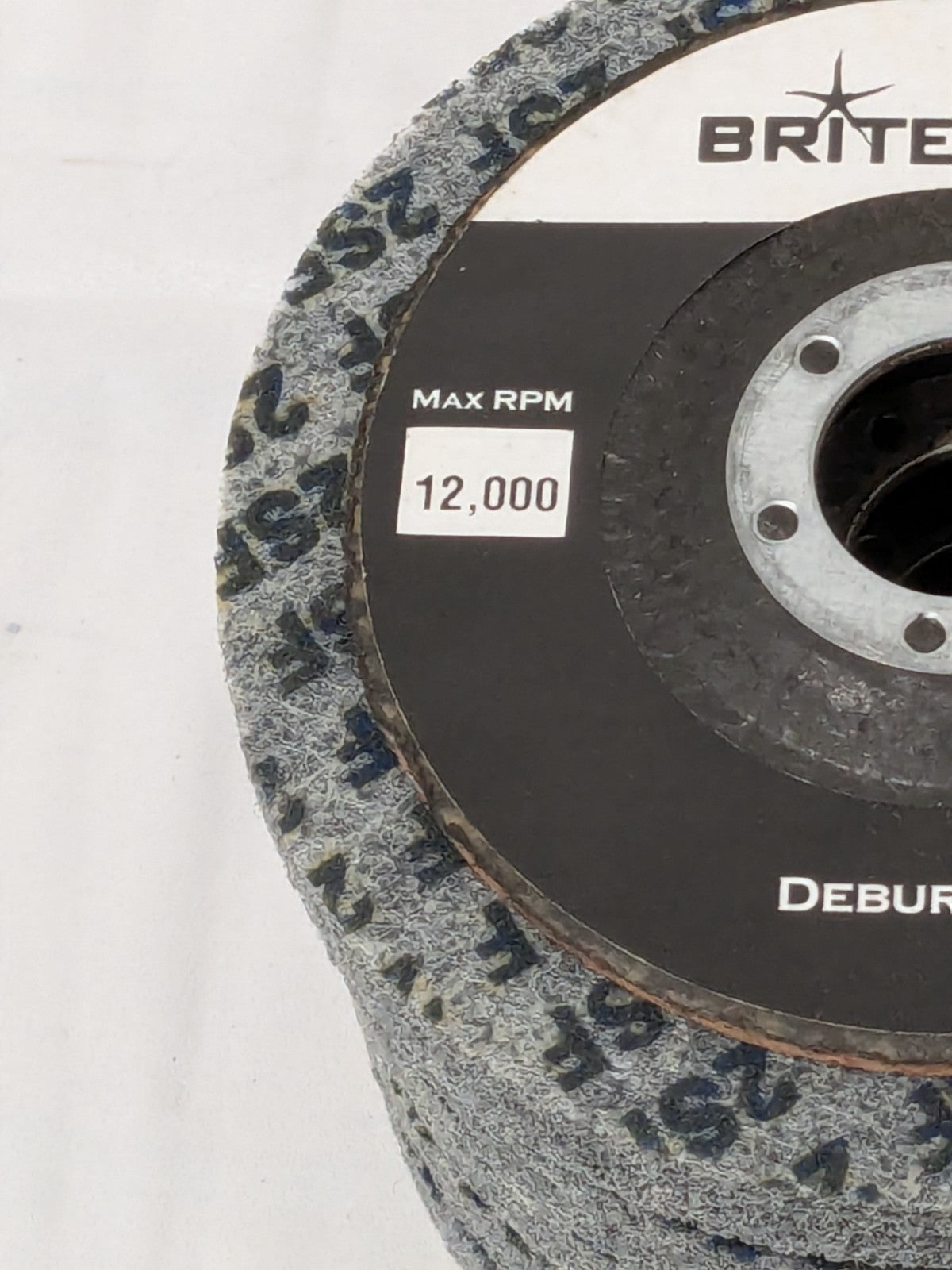 Brite Star Deburring Disc: 4-1/2" Dia, 7/8" Hole, Fine Grade Qty 5 66261112570