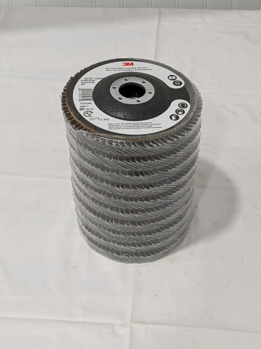3M Flap Disc: 4-1/2" Dia, 36G, Zirconia Alumina, Type 27 Qty 10 7010308897