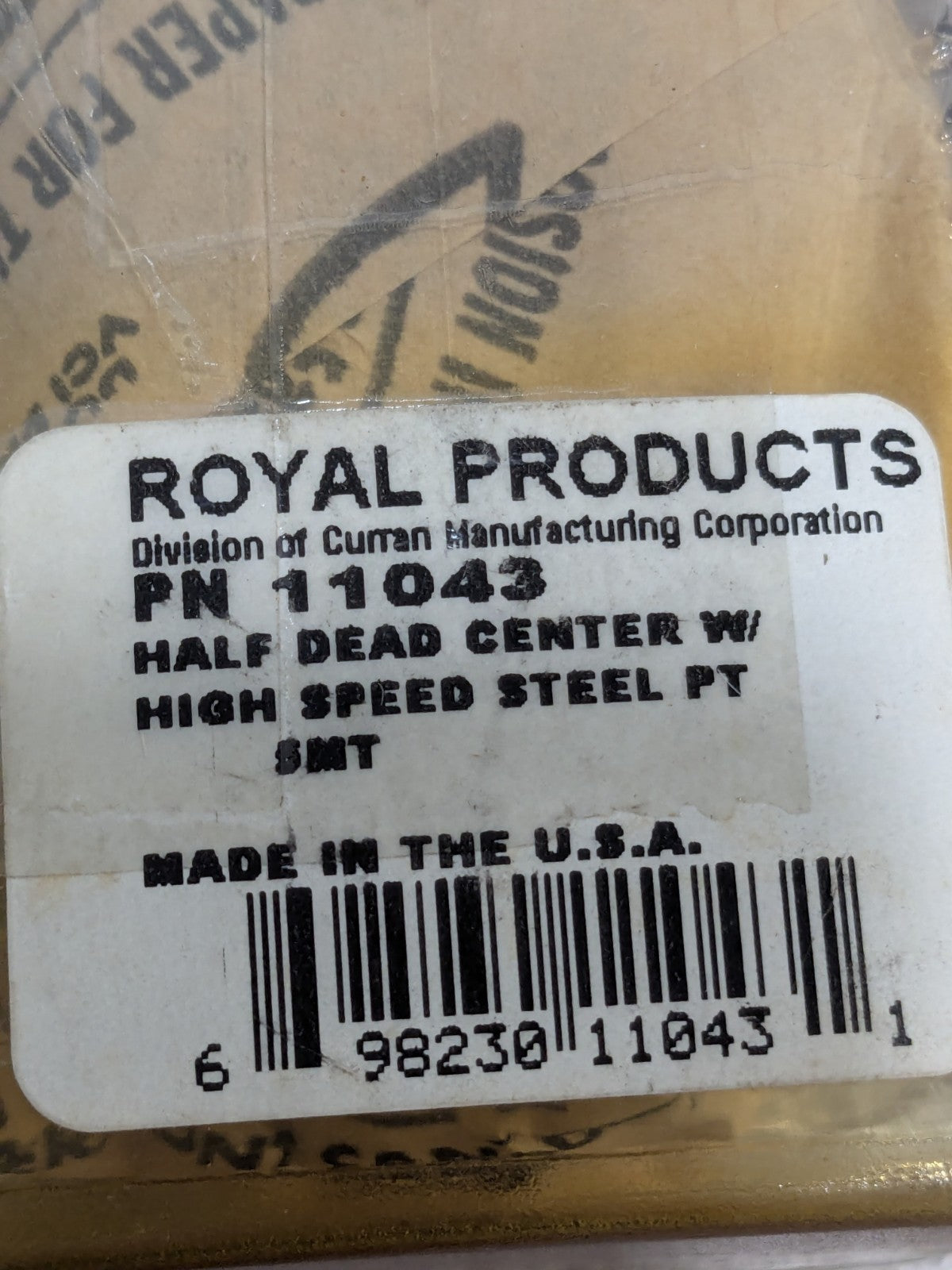Royal Products  5MT HSS Half Dead Center 1.748 Point Dia 2.75” LOC 8.5” L 11043