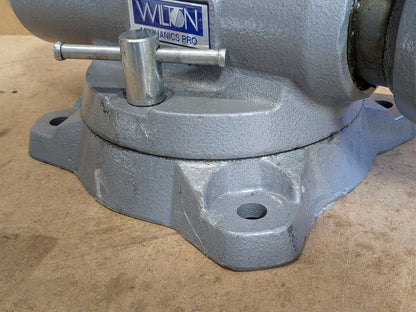 Wilton Mechanics Pro Bench Vise w/ Swivel Base 8" Jaw Width 8-1/2" Opening
