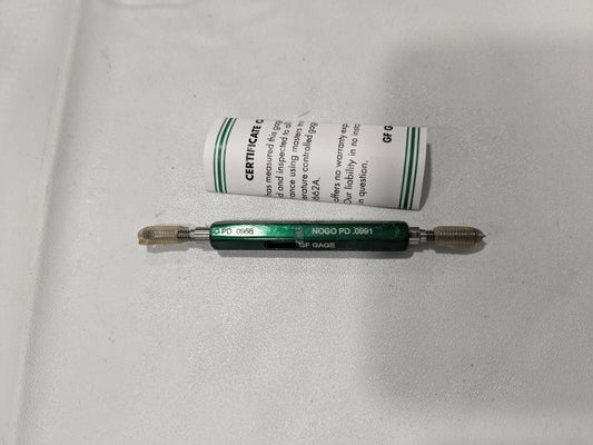 GF GAGE Plug Thread Gage #4-40 Thread, 2B Class Double End Go&NoGo W0112402BS