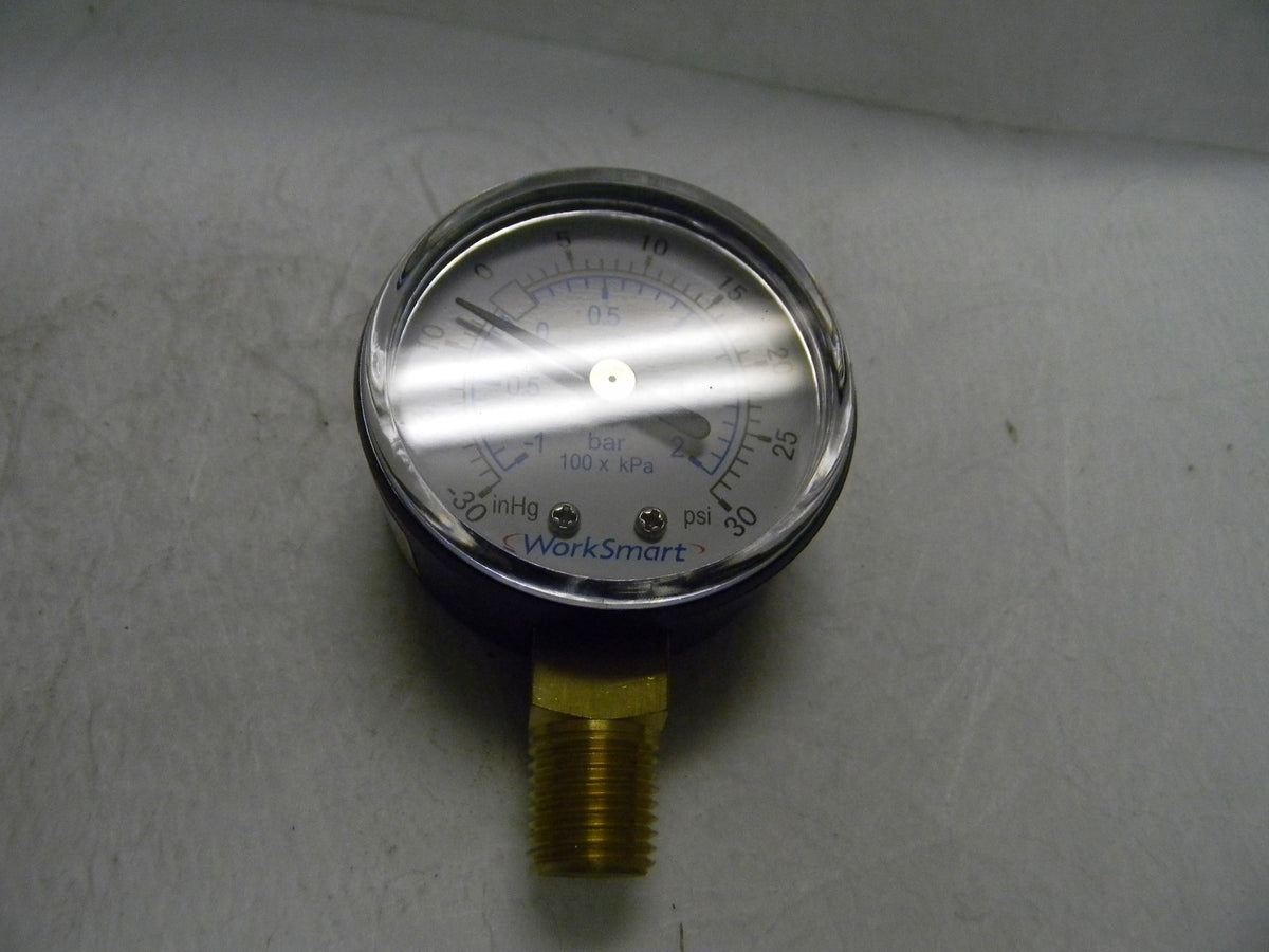 WorkSmart 2" Dial 1/4 Thread 30-0-30 Scale Range Press Gauge QTY 2 WS-PE-GA