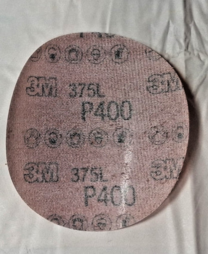 3M Aluminum Oxide Hook & Loop Discs 5" Dia 400 Grit Coated QTY50 7100305428