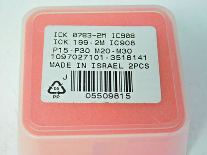 Iscar Replaceable Drill Tips "0.783" Diam ICK 0783-2M Grade IC908 Qty 2 5509815
