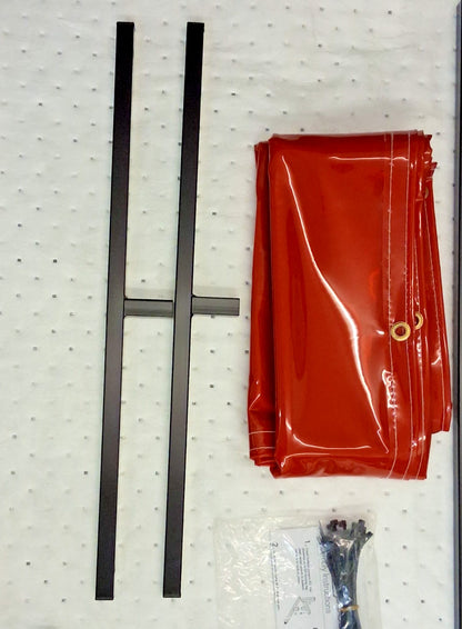 Steiner Thick Transparent Vinyl Portable Welding Screen Kit 8ft W 6ft H 538-6X8