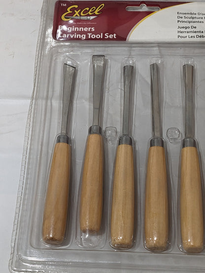 EXCEL BLADES 6 Piece Wood Gouge Set 7" OAL, Steel Blade 56011