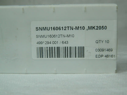 Seco Carbide Milling Inserts SNMU160612TN-M10 Grade MK2050 48161