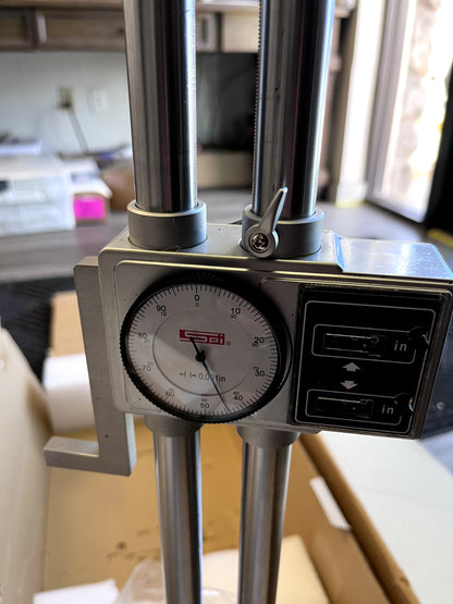 SPI 18" Stainless Steel Dial Height Gage damaged