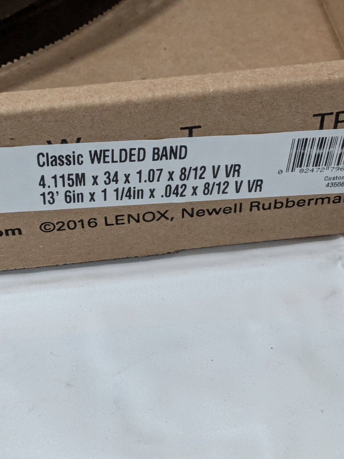 Lenox Welded Bandsaw Blade: 13' 6 L x 1-1/4" W x 8 to 12 TPI 79643CLB134115