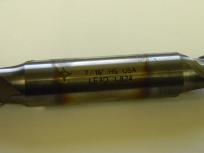 Cleveland Double End Mill 7/16" x 1/2" x 4-1/8" TiCN CTD For Aluminum 2FL C33566