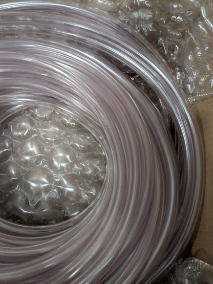 Clear PVC Tube: 1/2" ID, 11/16" OD, Approx. 100' Long, 40 Max psi SOF-035