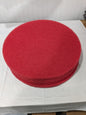 PRO-SOURCE 20" Floor Polishing Pad: Fine, Polyester, Red Qty 4 PS-404420