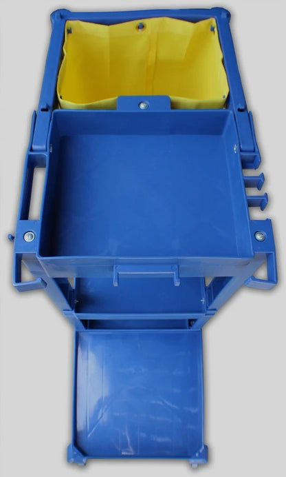 PRO-SOURCE Janitor Cart  PE Plastic  20" Wide  Vinyl Bag  300LB Capacity AF