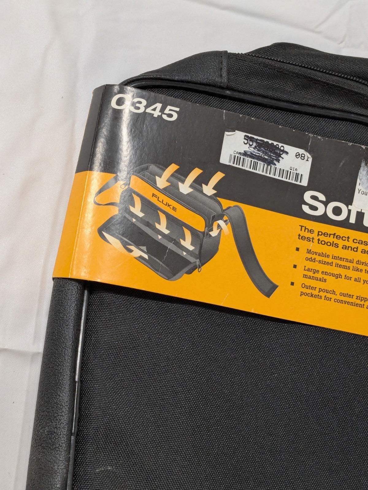 Fluke C345 Large Soft Carrying Case with Zipper Pocket, Inner Pockets