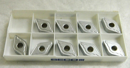 Seco Carbide Turning Inserts 1/4" Thick DNMG443-MR7 Grade TP1501 Qty 9 1641