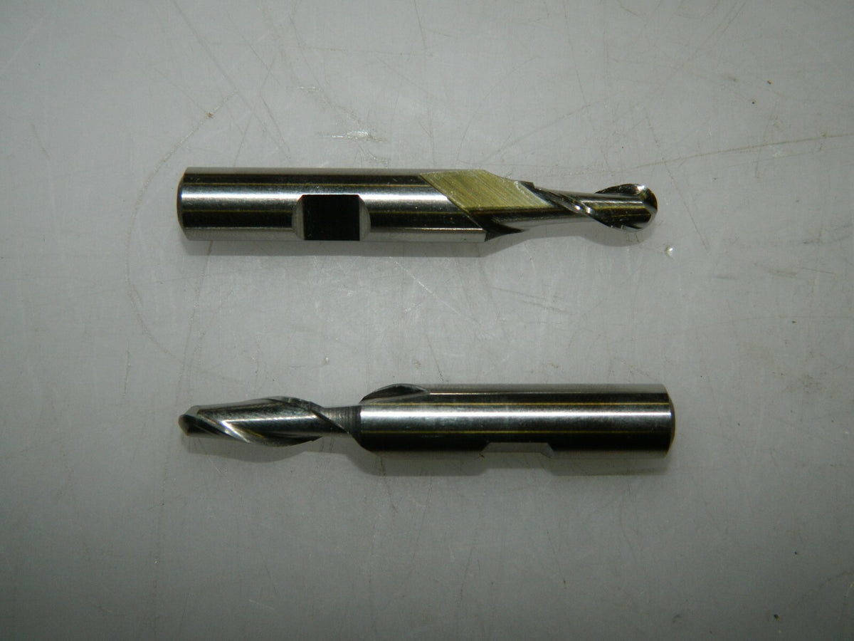Cleveland SQR End Mills 1/4" Dia 1/2" LOC 3/8" Shank Dia 2FL HSS  QTY 2  C41607
