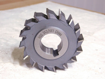 Professional HSS Side Milling Cutter 3 Dia 16 Teeth 3/4 Cut Width 301-3489