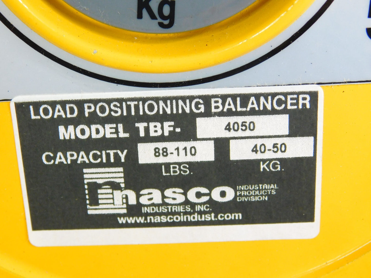 Nasco Heavy Capacity Load Balancer 88-110 Lbs / 40-50 Kg TBF-4050 PARTS/REPAIR