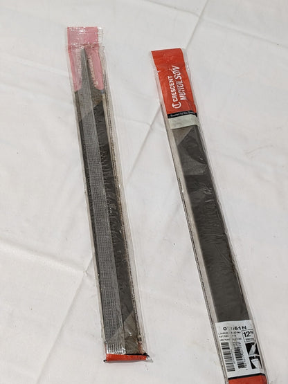 Crescent 12" Flat Fine Cut Long Angle Lathe Hand File Qty 2 07851N