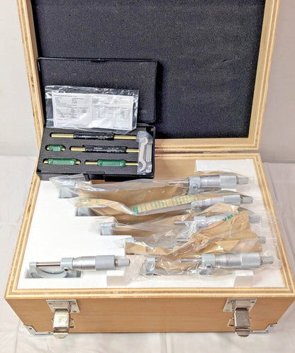 Mitutoyo Outside Micrometer Set w/Sandards 0 - 6" Range OMST-6" 103-904-10