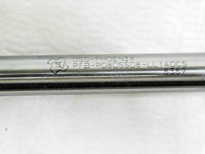 OSG Indexable Carbide Ball Nose End Mill 8mm Diam PFB-R080SS08-LL140CS 7801420