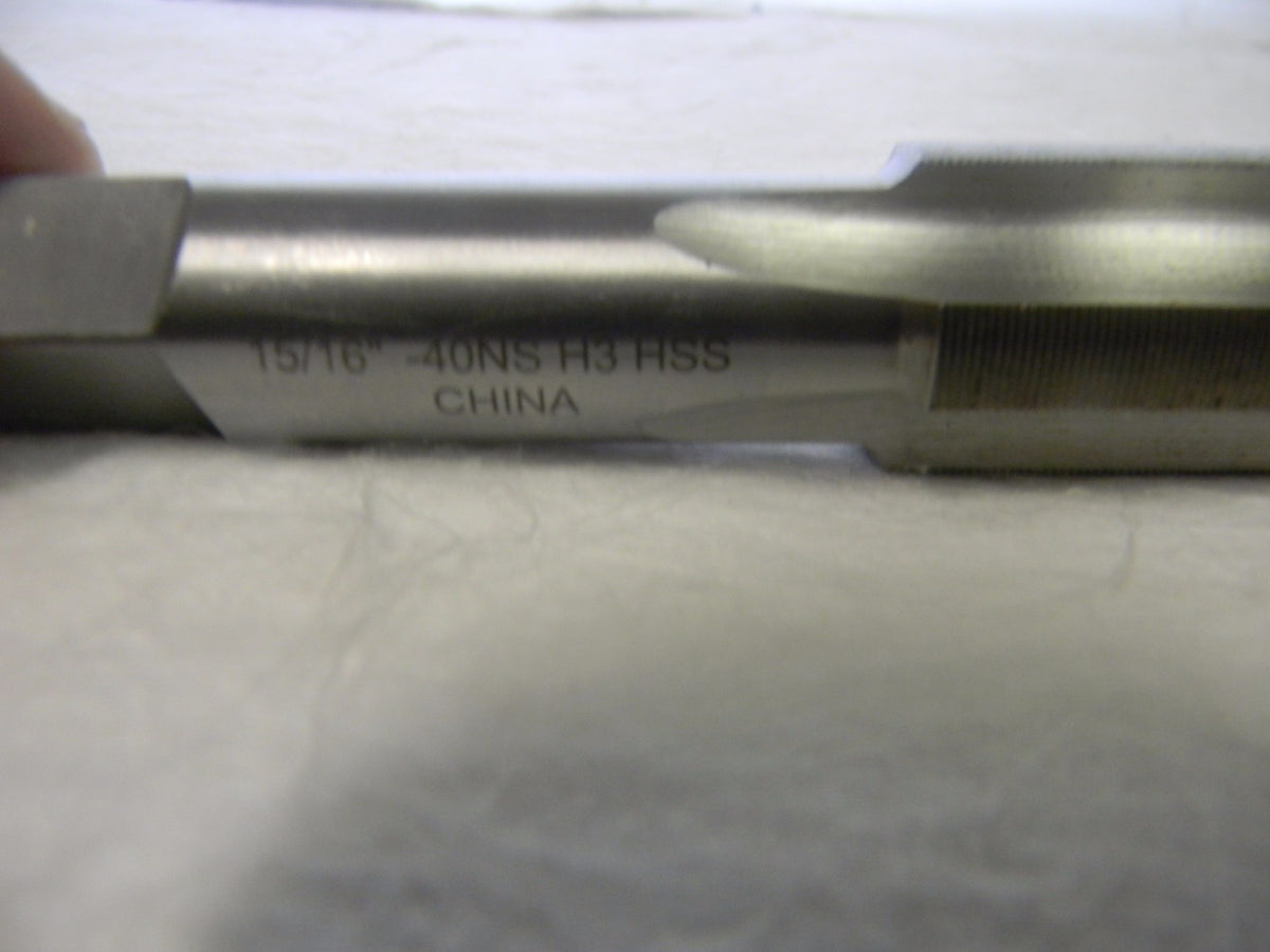 Interstate Standard Plug Hand Tap 15/16-16 UNS 4Fl RH 4-29/32 OAL JY4848693