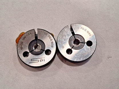 SPI Thread Ring Gage #10-32 Thread UNF Go & No Go 23-145-6