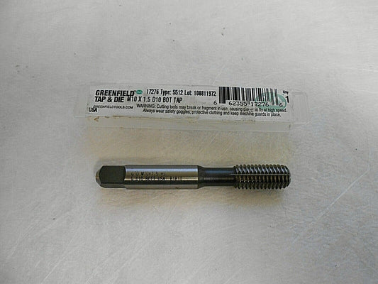 Greenfield M10x1.50 Metric Coarse Bottoming Thread Forming Tap  QTY 3 17276