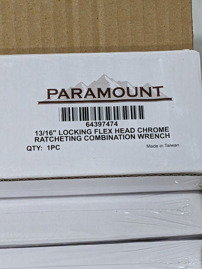 Paramount 13/16" Locking Flex Head Ratcheting Combo Wrench Qty. 5 PAR - BLF
