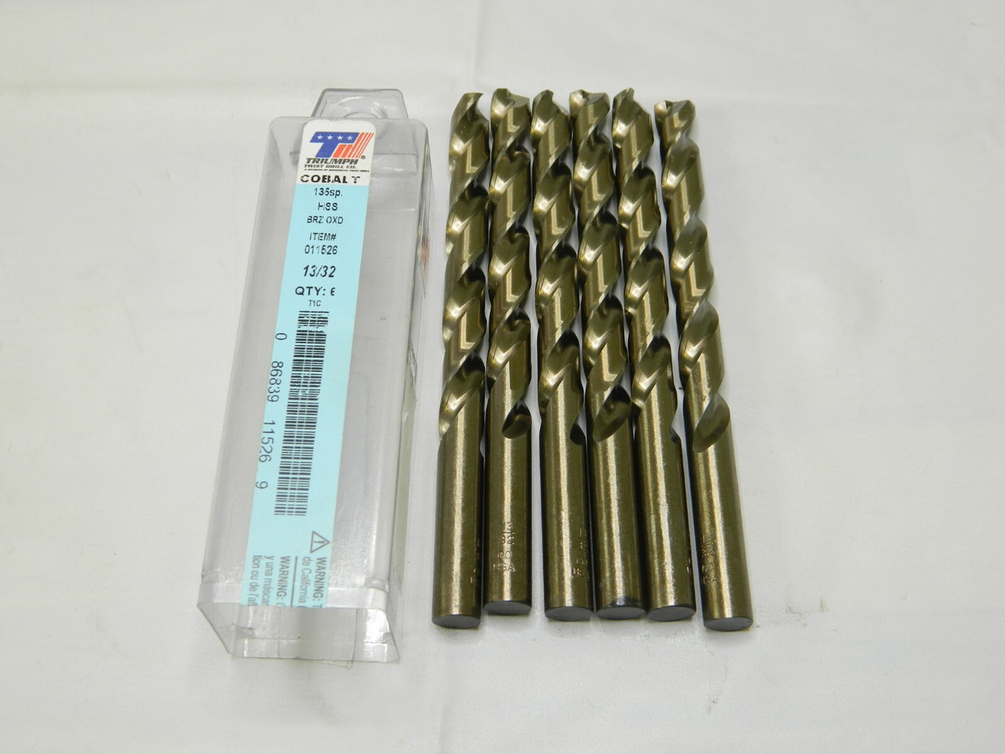 TRIUMPH TWIST Jobber Length Drill Bit 0.4062" Dia, 135 °, Cobalt Qty 6 011526