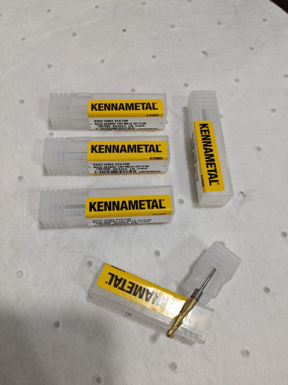 kennametal 5pk Ball End Mills 7/64" Dia 3/8" LOC 2 Fl Solid Carbide 1257558