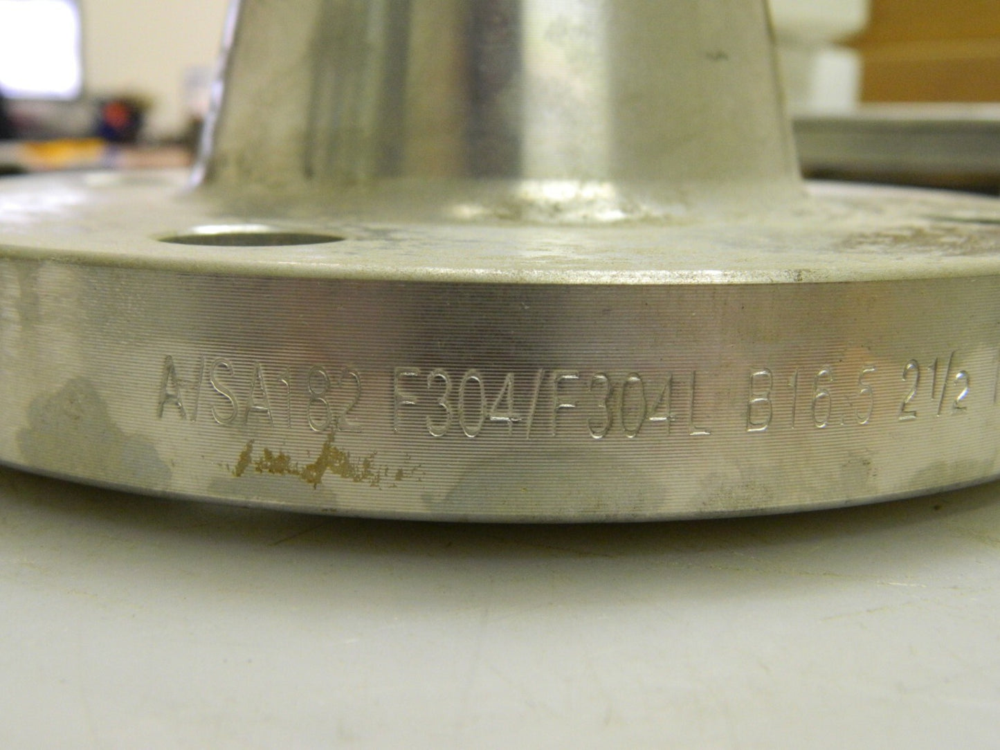 Merit Brass Weld Neck Pipe Flange 2-1/2" Pipe 7" OD Stainless Steel AC
