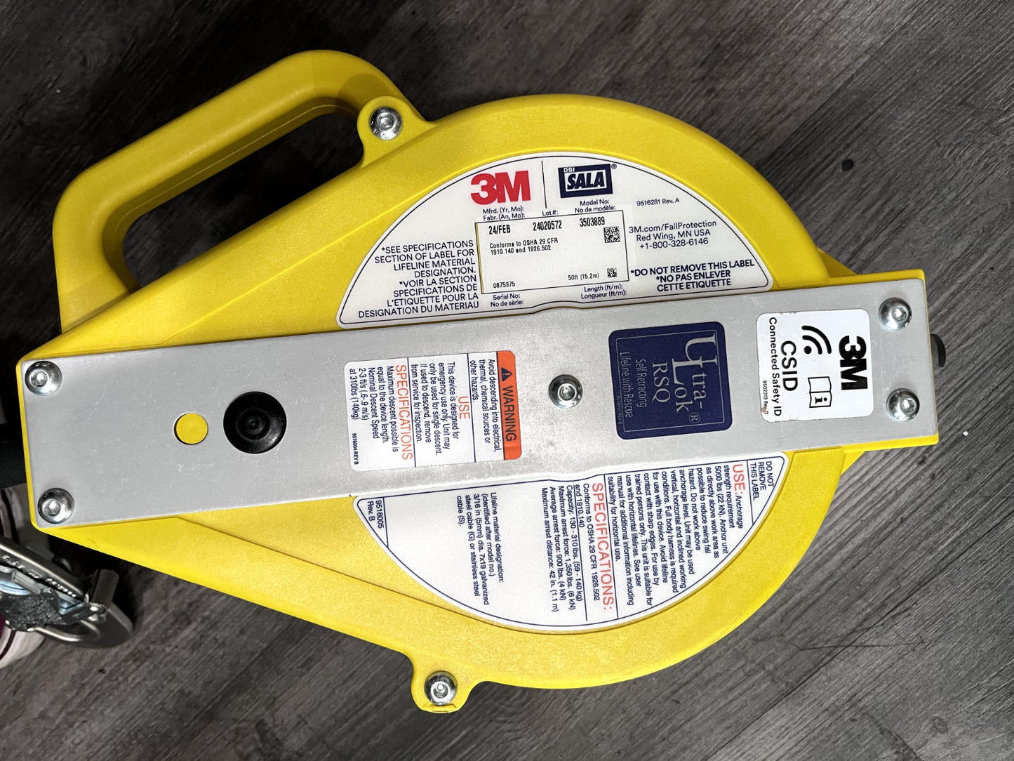 3M DBI-SALA Ultra-Lok 50 " RSQ Self-Retracting Lifeline 3503889