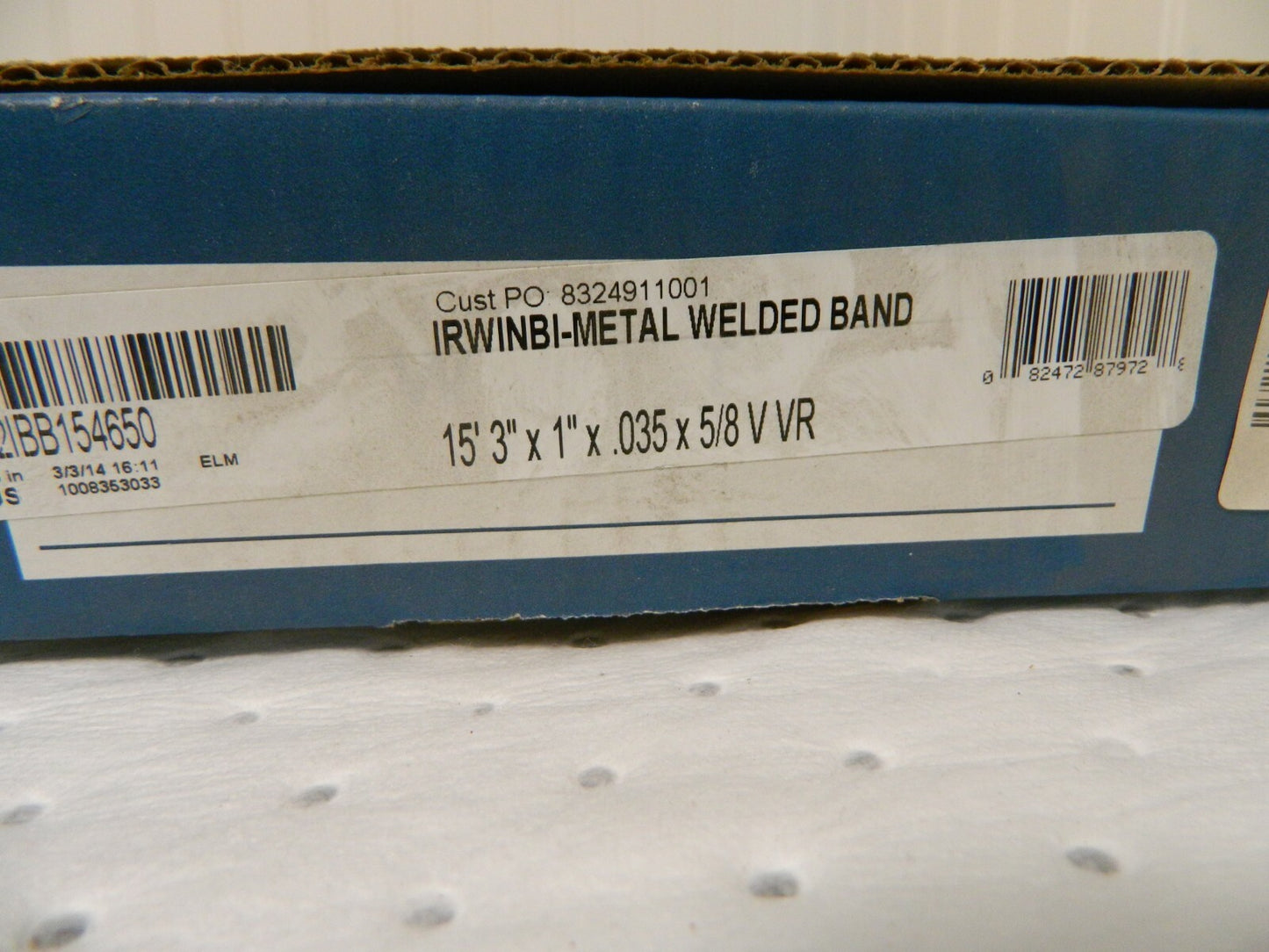Irwin Welded Band Saw Blade 5 to 8 TPI, 15' 3" x 1" x 0.035"