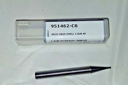 Harvey Tool Carbide 4 FL Corner Radius End Mill 951462-C6