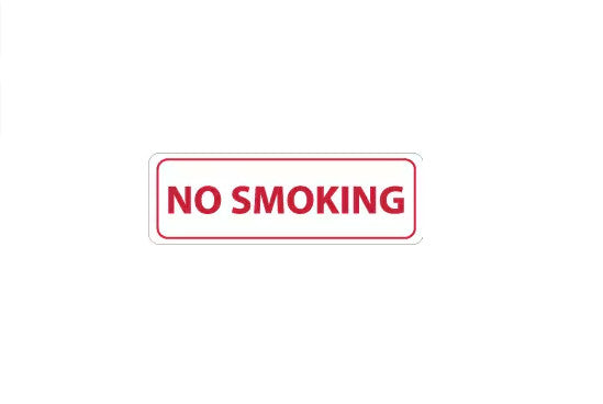 ACCUFORMNMC 25pk of No Smoking Labels Removable Adhesive, Vinyl: 4" High M772AP