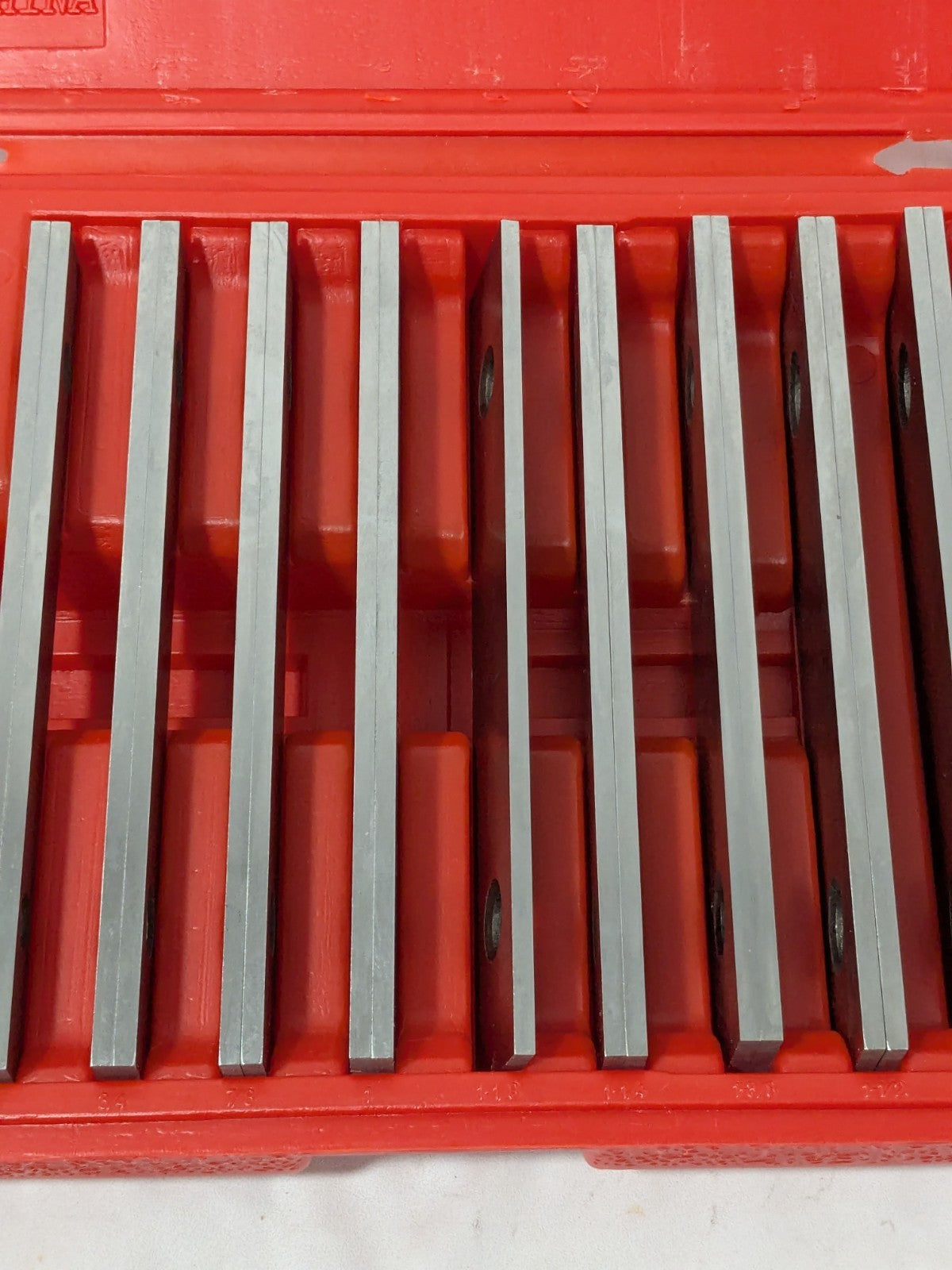 19 Pc Alloy Steel Thin Parallel Set, 6" Long x 1/8" Thick 637-7030 INCOMPLETE