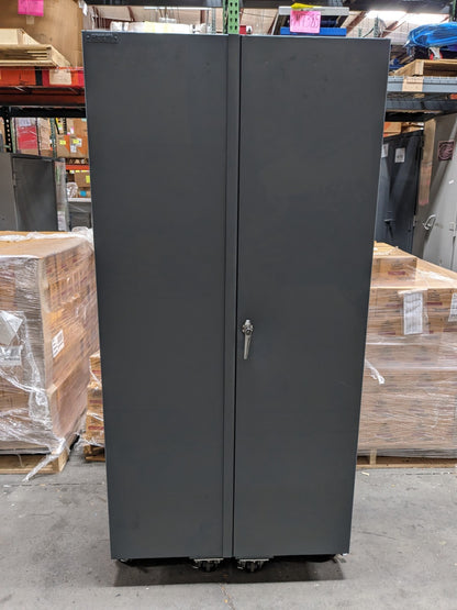 Durham Mobile Storage Cabinet w/ Bins 3-Shelf 76 x 36 x 24 Scratch N Dent