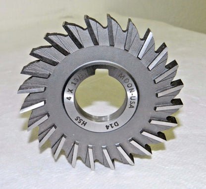 Moon Cutter HSS Side Milling Cutter 4" x 13/32" x 1-1/4" 24 Teeth