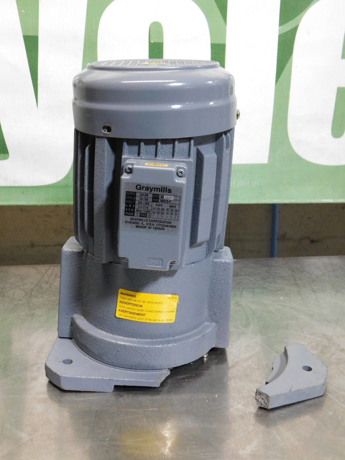 Graymills Centrifugal Coolant Suction Pump 3/4 HP 230/460v IMS75-F Parts/Repair