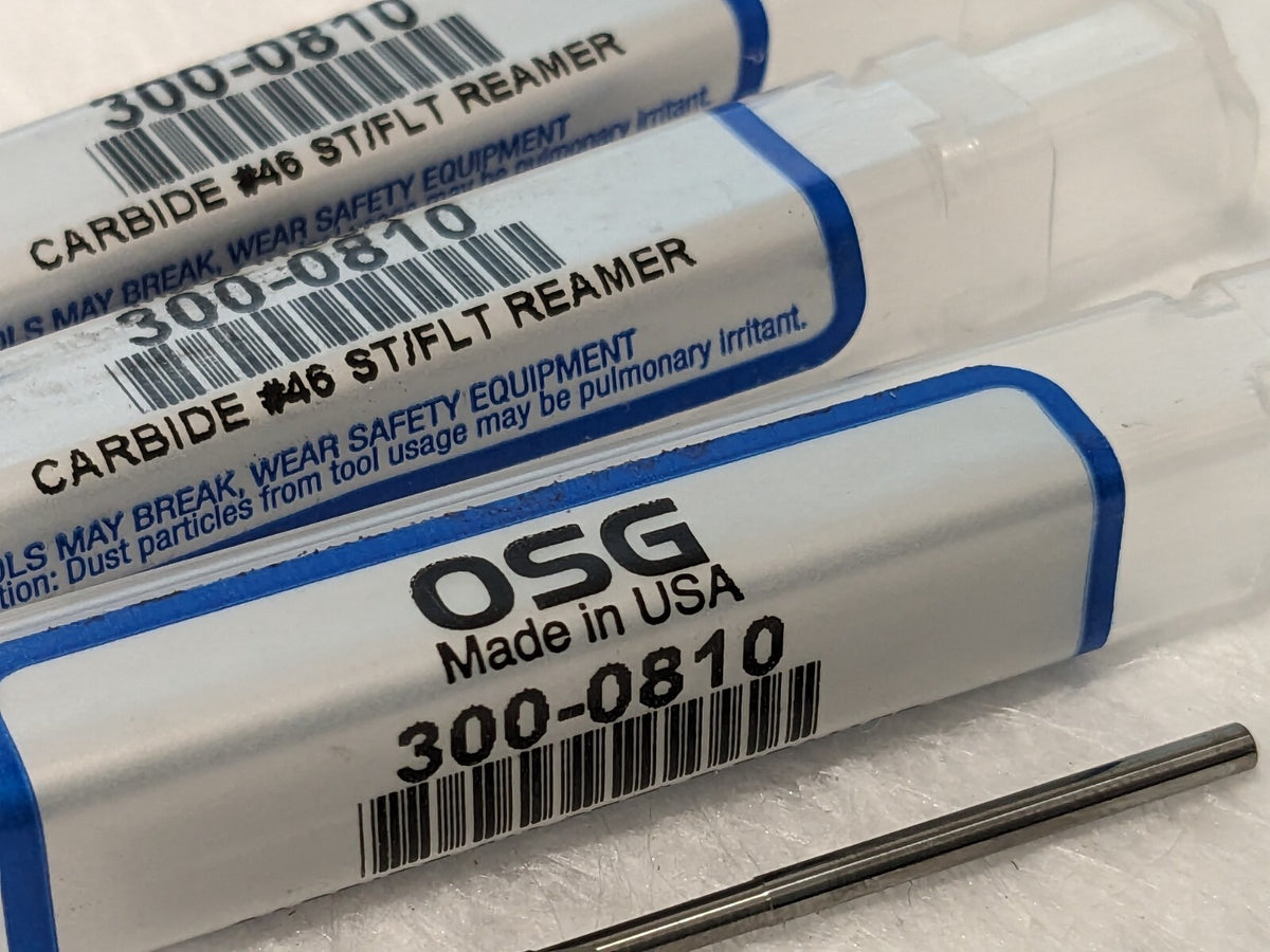 OSG Chucking Reamer: #46, 2" OAL 3pk 300-0810