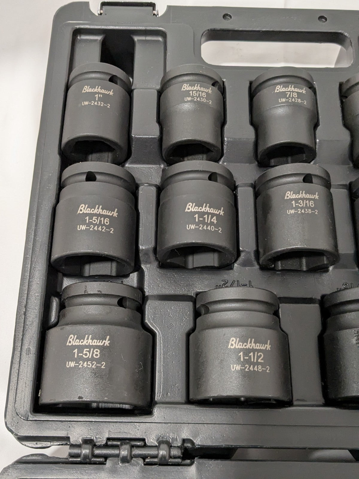 Blackhawk Socket Set: Impact Standard, 14 Pc, 3/4" Drive, 3/4 to 1-5/8" UW-2414S