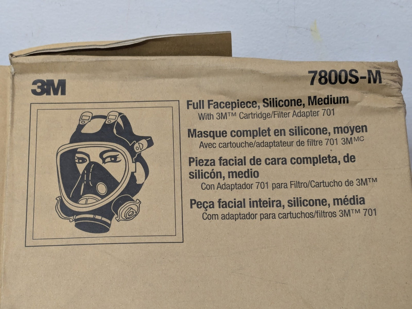 3M Full Face Respirator Silicone Medium 7800S-M