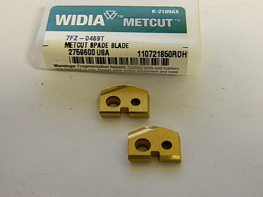 Widia Metcut Spade Blade 15/32" Seat Code Z Powdered Metal QTY 2  7FZ-0469T