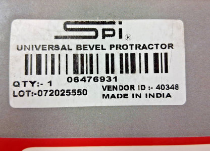 SPI Bevel Protractor 6" & 12" Blade 360° Max Measurement 06476931