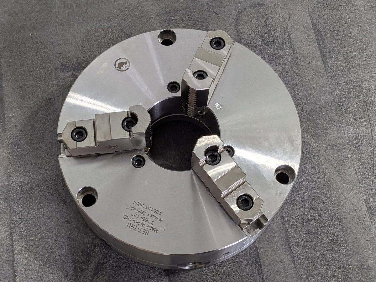 Bison Manual Lathe Chuck 3-Jaw Self Centering 12" Diameter Plain Back 7-866