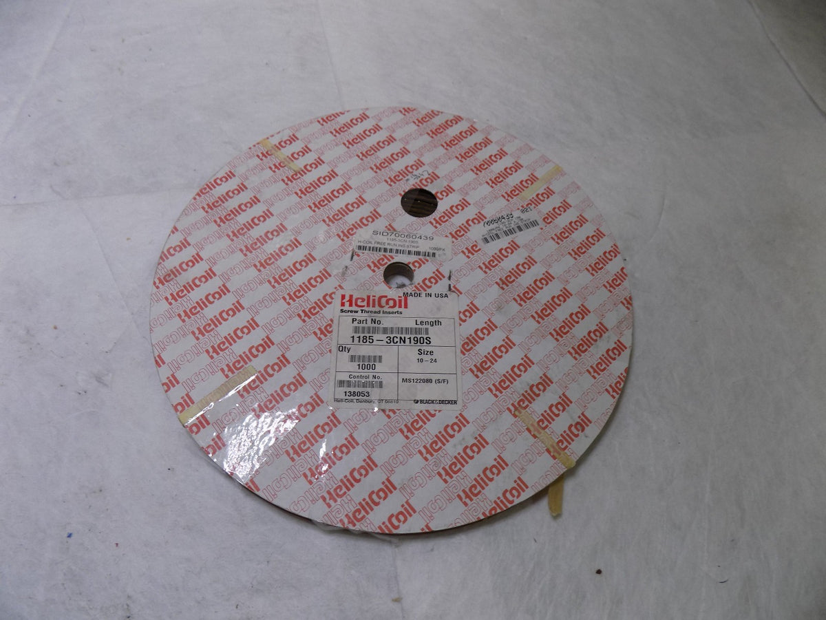 Heli-Coil Free Running Helical Insert No. 10-24 UNC 0.19" OAL 1185-3CN 190S