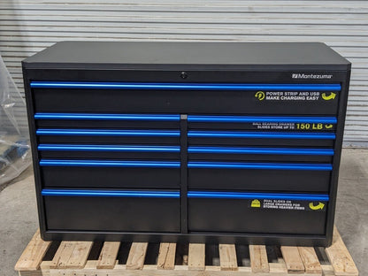 Montezuma Roller Cabinet Tool Box 11 Drawer 56 x 24 x 41 Scratch N Dent