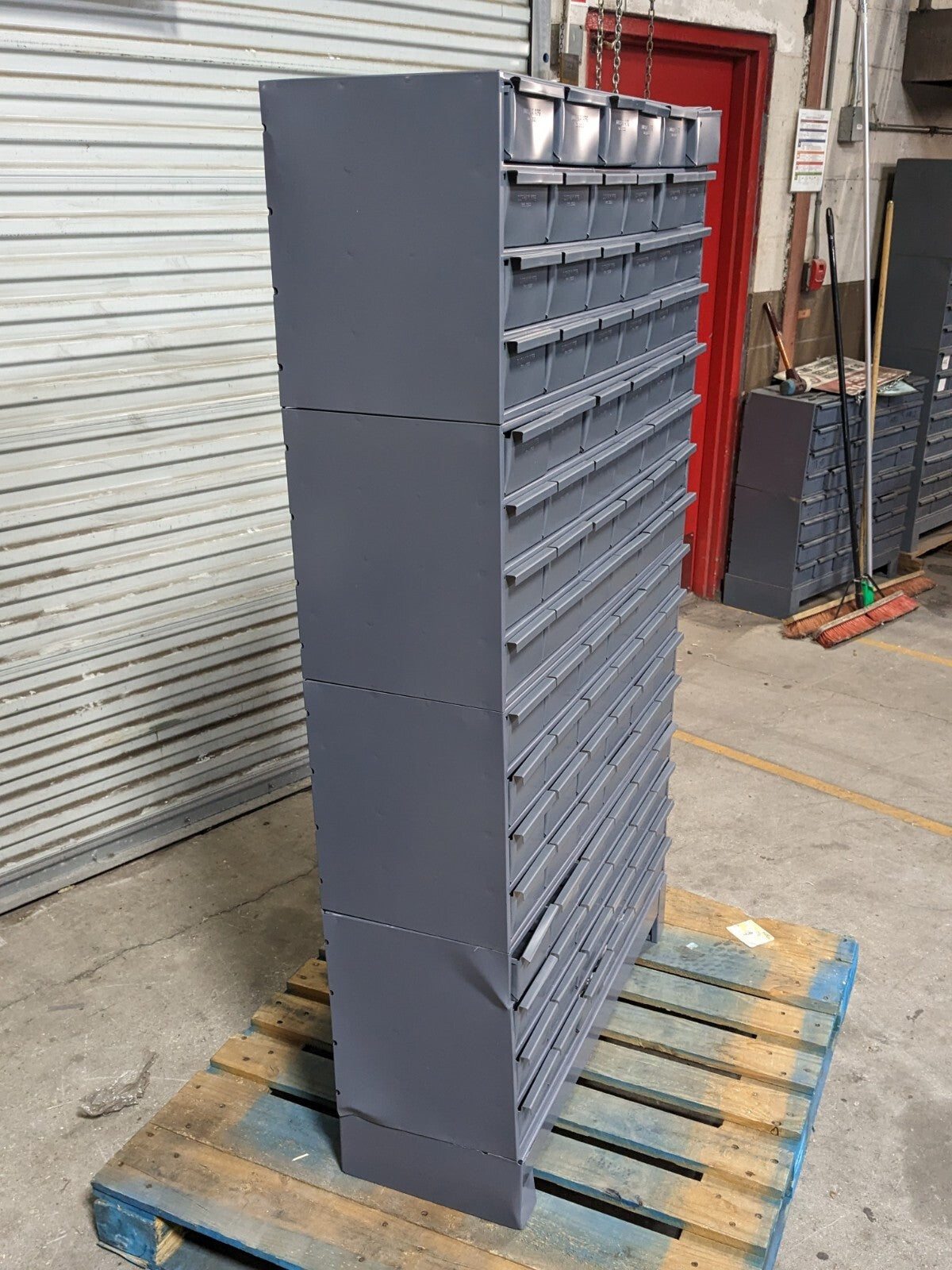 Durham Steel Bin Storage Cabinet 96 Drawer 62 x 34 x 12 022-95 Scratch N Dent