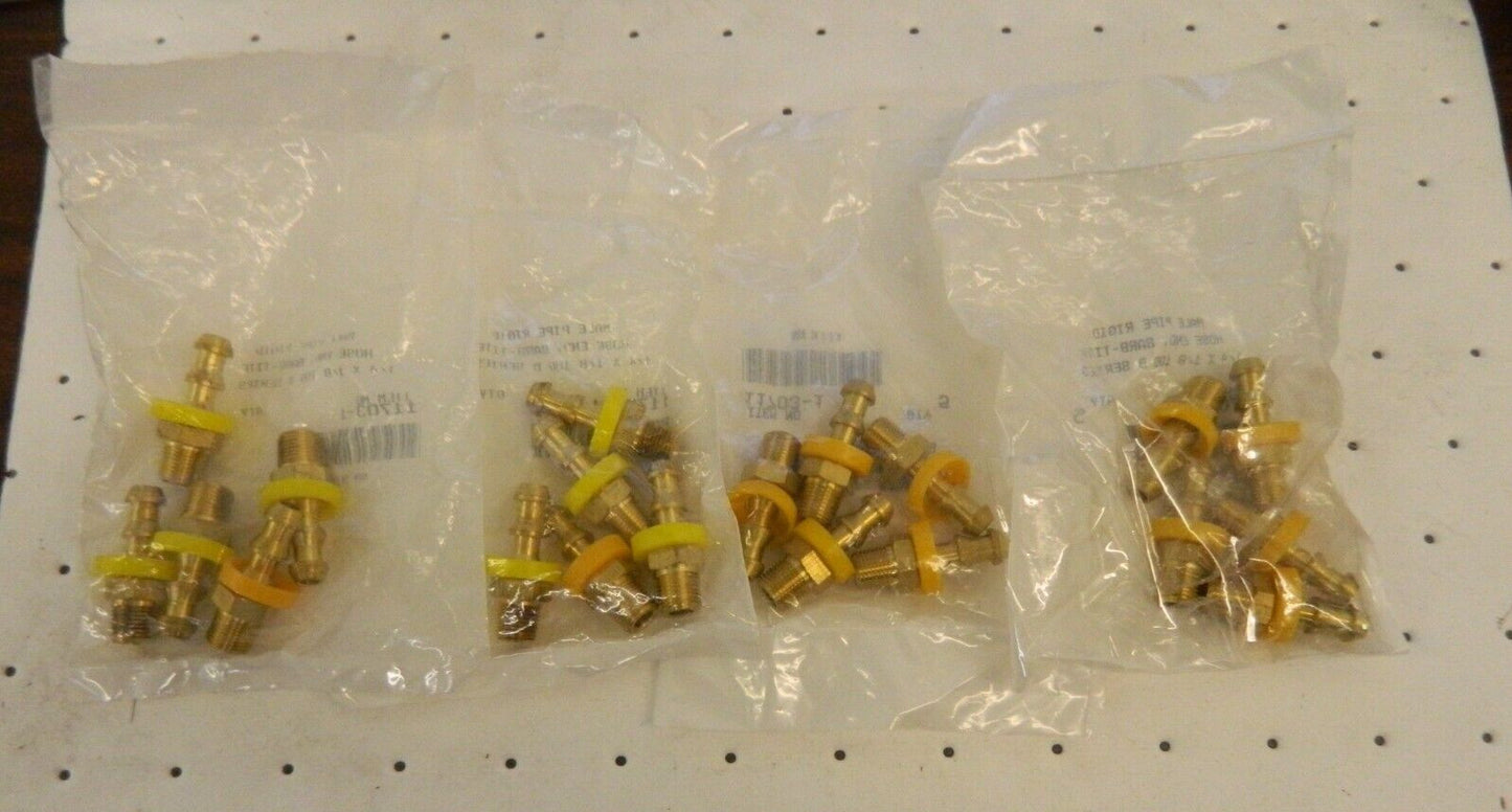 ANDERSON METALS 20pcs Push-On Hose Male Connector: 1/8" NPT, Brass BD-11703-1